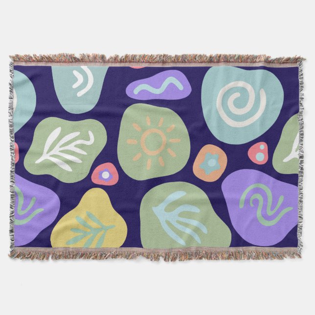 Cobertor Dreamodles - Vibrant Boho Nature Motif Design (Frente)