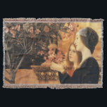 Cobertor Duas garotas com um Oleander de Gustav Klimt<br><div class="desc">"Duas Meninas com Oleander" é uma pintura de Gustav Klimt criada em 1892. A trabalho de arte apresenta duas jovens do lado a lado, com uma segurando uma flor de oleandro. O estilo de assinatura do Klimt é evidente através do seu uso de padrões ousados e delicados detalhes. As meninas...</div>