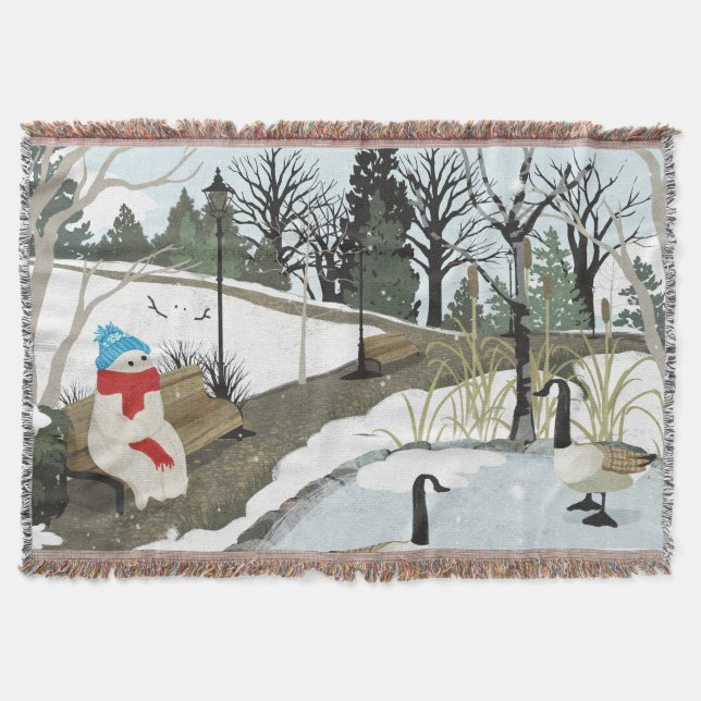 Cobertor Duck Pond - inverno (Frente)