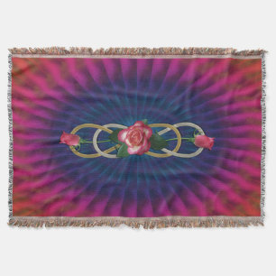 Cobertor Duplos Rosas Dourados do Infinity Silver + seu bac