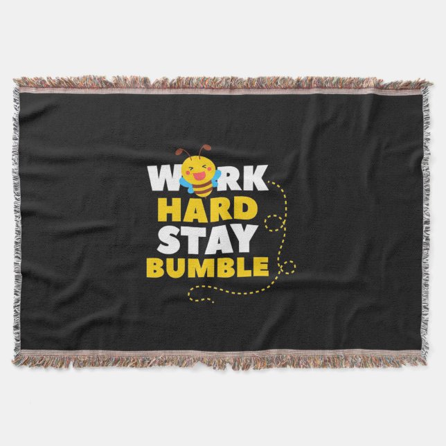 Cobertor Duro De Trabalho De Abelhas Fique Bumble (Frente)