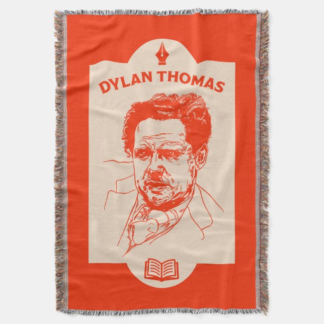 Cobertor Dylan Thomas Welsh Poet (Frente Vertical)