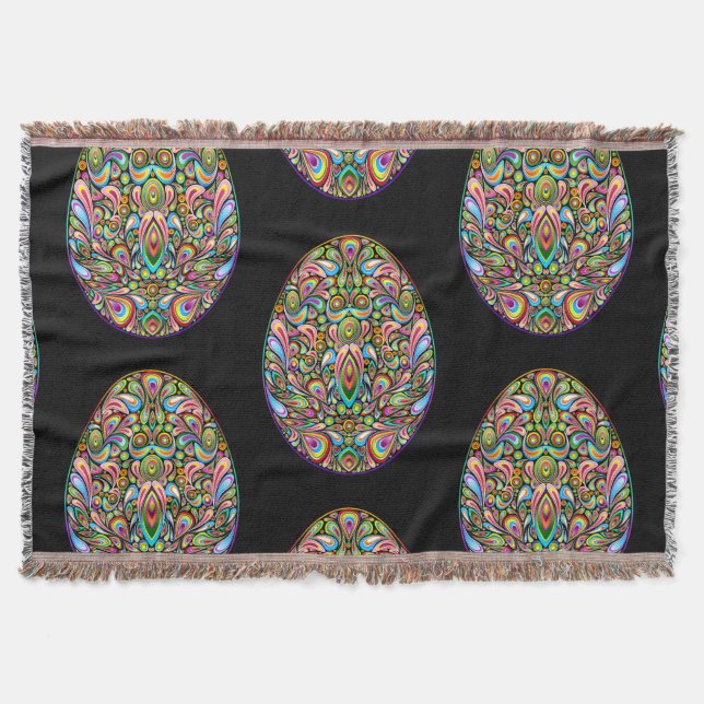 Cobertor Easter Egg Psychedelic Design Kids Organic T-Shirt (Frente)