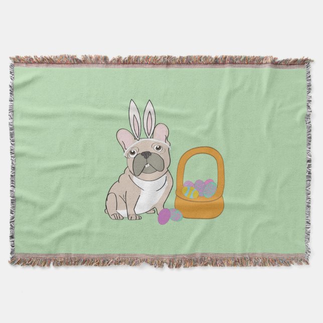Cobertor Easter French Bulldog (Frente)