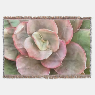 Cobertor Echeveria Cactus - Pintura acrílica suculenta