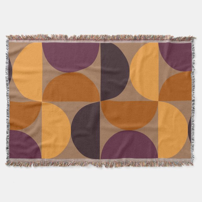 Cobertor Eclipse de Vinho Queimado Moderno do Século médio (Frente)