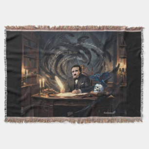 Cobertor Edgar A. Poe Compondo O Corvo Em Sonhos Góticos 