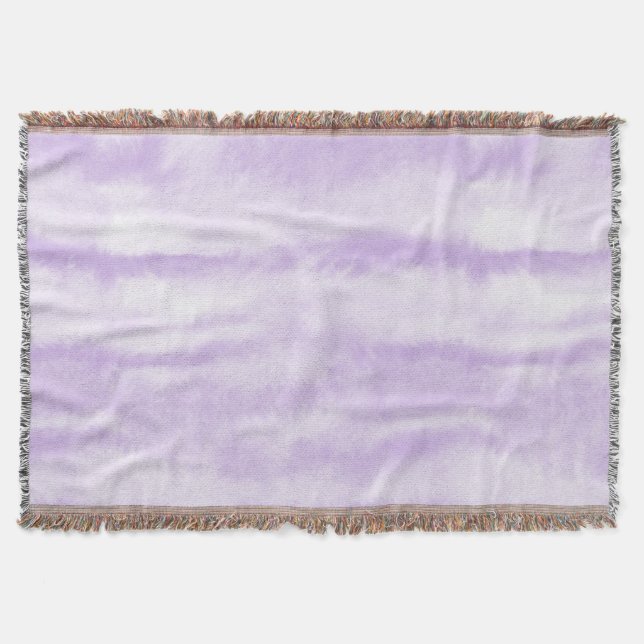 Cobertor Efeito de Tinta Lavanda Pastel com Efeito de Aquar (Frente)