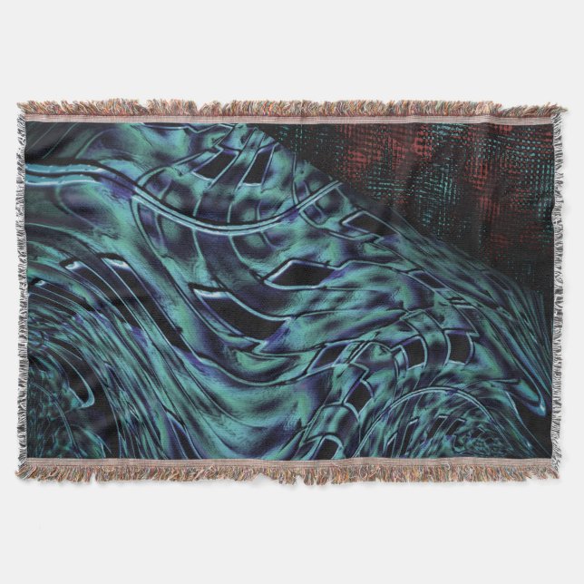 Cobertor Efeito torcido nos detalhes opacy azul, escuro e v (Frente)