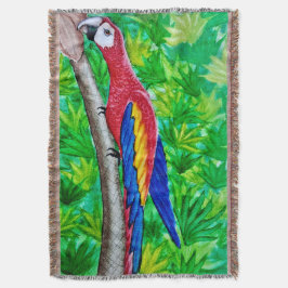 Cobertor Ei, tem uma arara escarlate naquela árvore!
