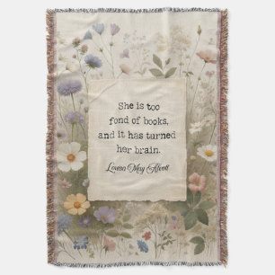 Cobertor Ela Gosta Demasiado De Livros Floral Blanket   Peq