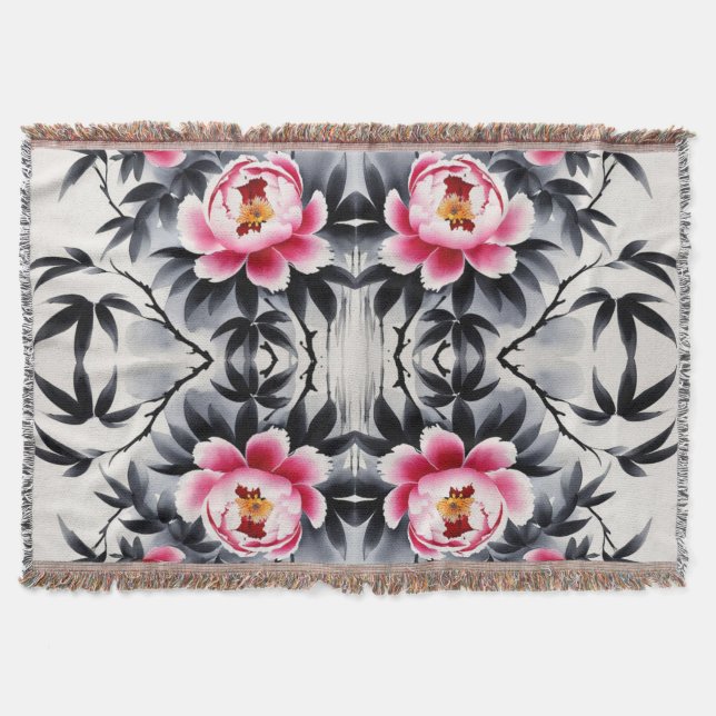 Cobertor Elegance in Bloom: Floral Harmony printed (Frente)