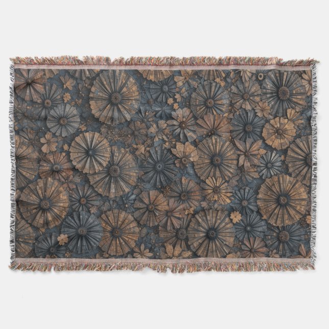 Cobertor Elegância do Círculo Retroativo (Frente)