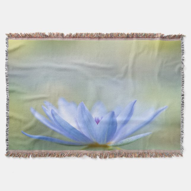 Cobertor Elegante Fashionada Menina, Lótus Azul (Frente)