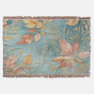 Cobertor Elegante Folha de Pêssego Aconchegante Rosa Floral
