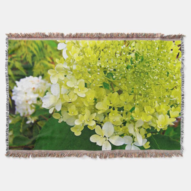 Cobertor Elegante Hortênsia Limelight Verde Chartreuse (Frente)