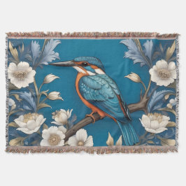 Cobertor Elegante Turquoise Kingfisher Floral