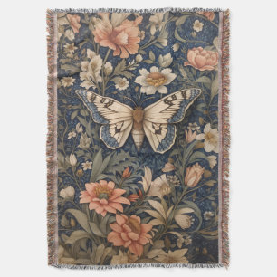 Cobertor Elegante Vintage Moth William Morris Inspirou