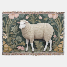 Cobertor Elegante White Sheep William Morris Inspirado