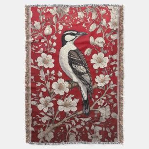 Cobertor Elegante Woodpecker Floral William Morris Inspirad