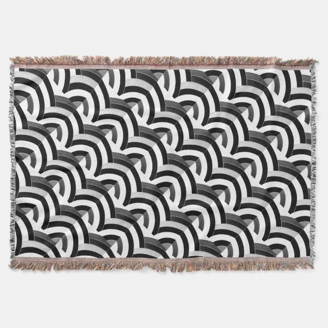 Cobertor elegantes chevrons modernos e sofisticados (Frente)