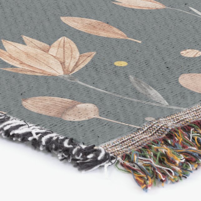 Cobertor Elementos botânicos inspirados na fantasia (Canto)