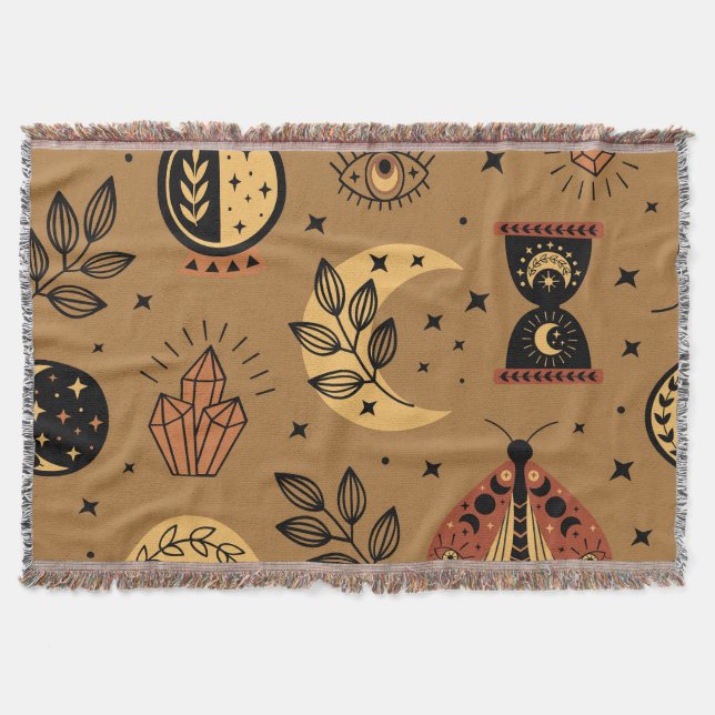 Cobertor Elementos Mágicos: padrão sem costura (Frente)