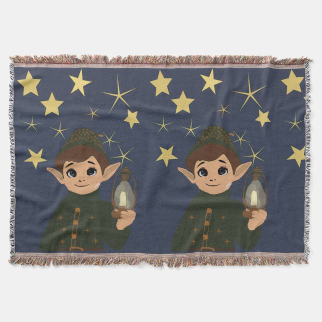 Cobertor Elf Watcher Starry Night Woven Blanket (Frente)