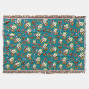 Cobertor Elfo de Natal com sagrado, coroa e hortelã