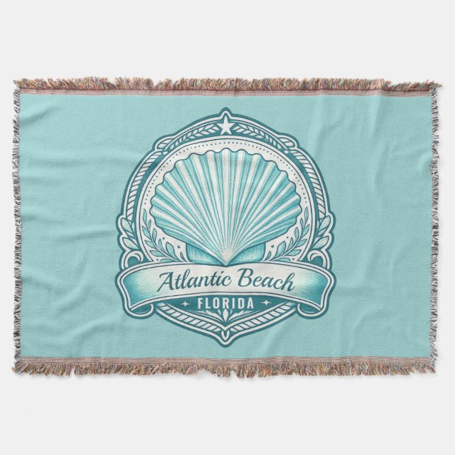 Cobertor Emblema Costeiro de Atlantic Beach FL (Frente)