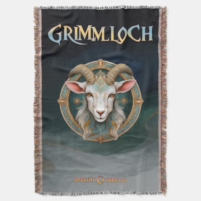 Cobertor Emblema de Cabra Grimmloch RPG de Fantasia (Frente Vertical)
