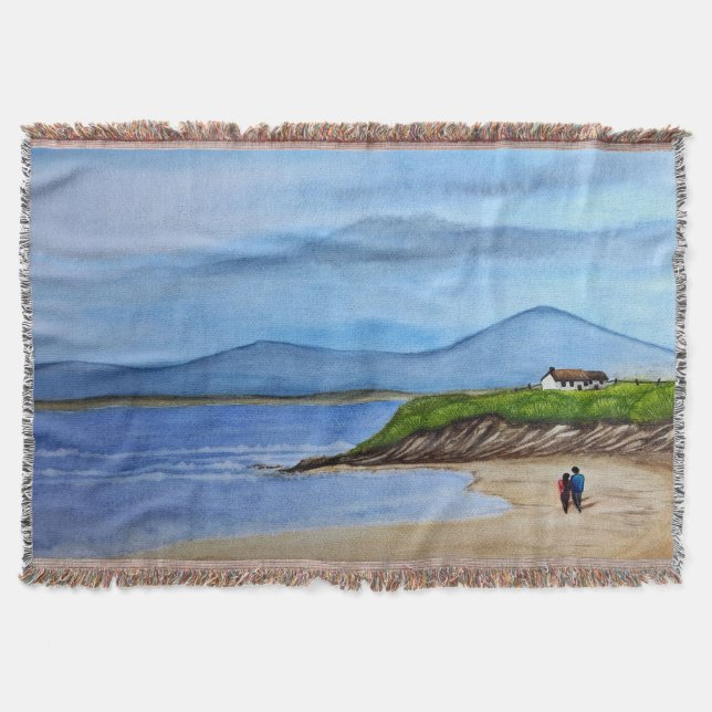 Cobertor Encantando Bluff pelo mar (Frente)