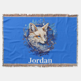 Cobertor Encantando Raposa com Nome Personalizado