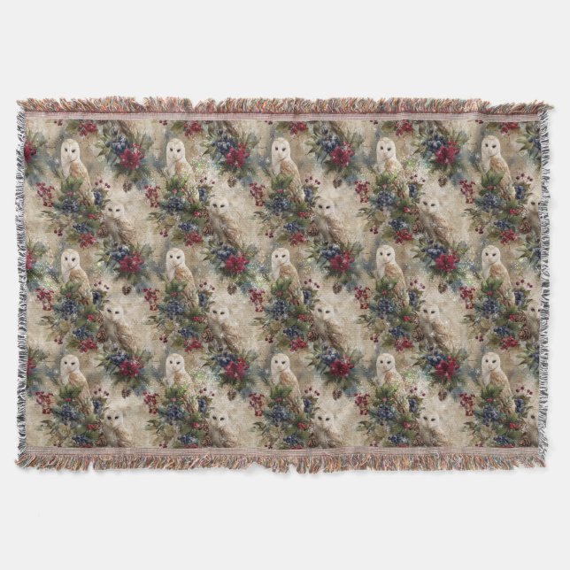 Cobertor Enchanting Floral Owl (Frente)