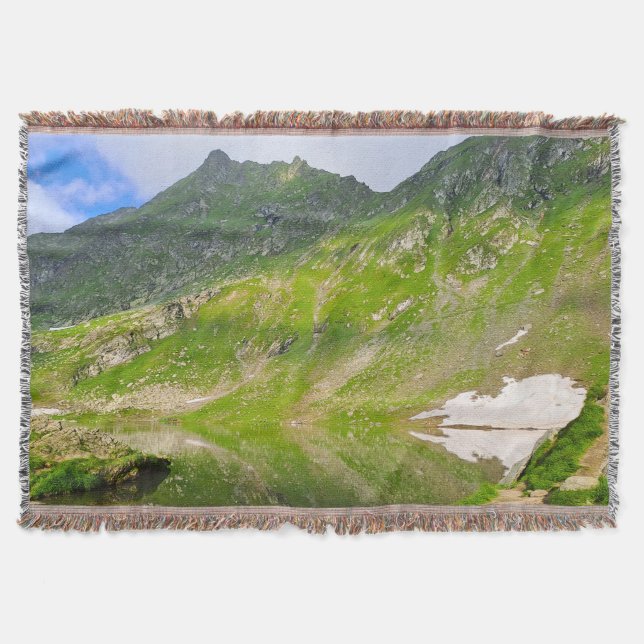 Cobertor Encosta da Montanha do Lago Balea – Impressão Alpi (Frente)