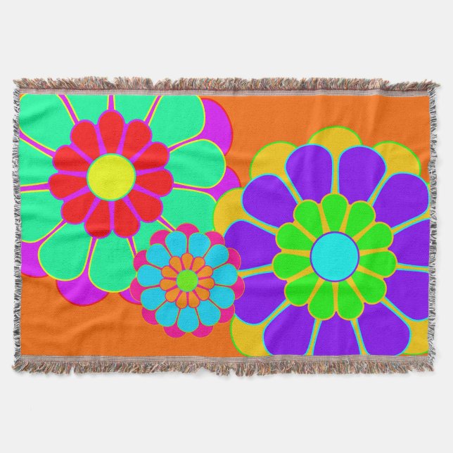 Cobertor Energia Funny Flower Bloom I II III (Frente)
