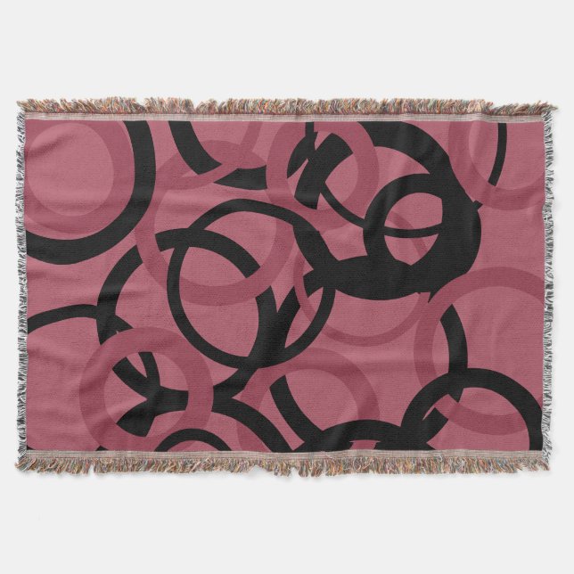 Cobertor Enfumaçado Topaz e Círculos Pretos (Frente)