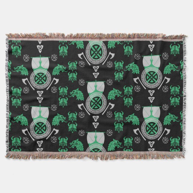 Cobertor Escandinávia Viking Norsêmen Home Decor (Frente)