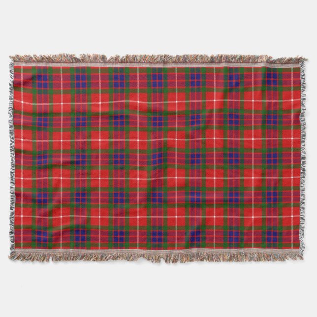 Cobertor Escocês Clã Fraser da Xadrez Lovat Tartan (Frente)