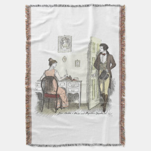 Cobertor Escrevendo - Orgulho e Preconceito de Jane Austen