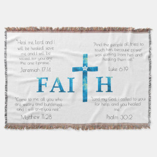 Cobertor Escrituras de cura Faith Blanket
