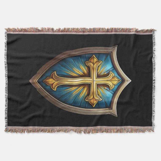 Cobertor Escudo de Fé Cristão Crente (Frente)