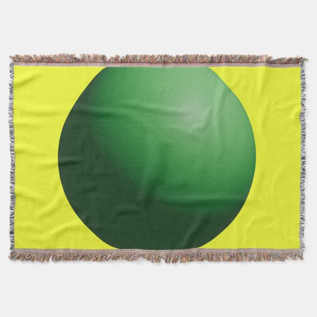 Cobertor Esfera Verde sobre Amarelo (Frente)