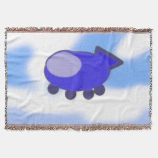 Cobertor Espachante azul-esbranquiçado em nuvens azuis fran