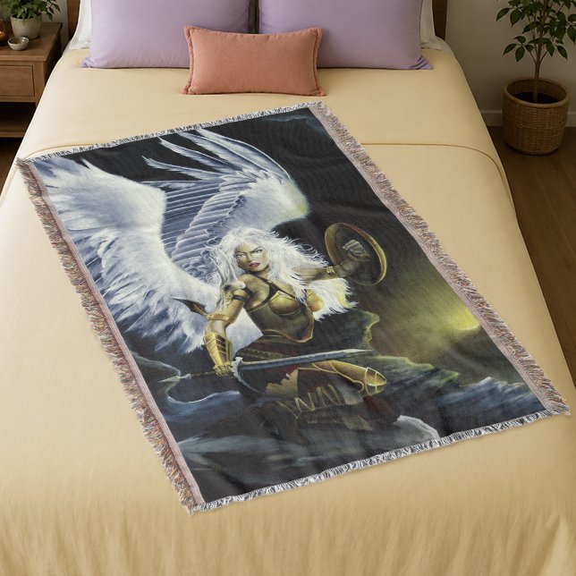 Cobertor Espada de Anjo Guerreira de Fantasia Feroz (Criador carregado)