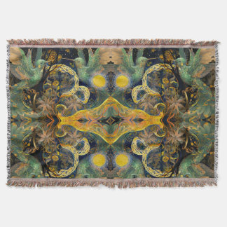 Cobertor Espelho de Arte Psychedelic Hummingbird Trip