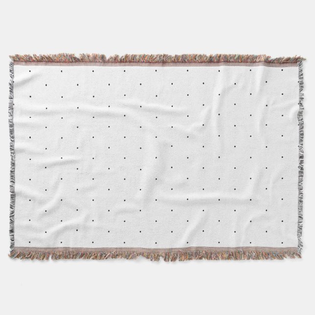 Cobertor Espetáculo elegante de bolinhas brancas e brancas, (Frente)