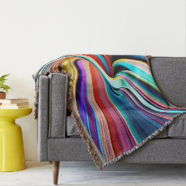 Cobertor Espirais e espirais vibrantes multicolores