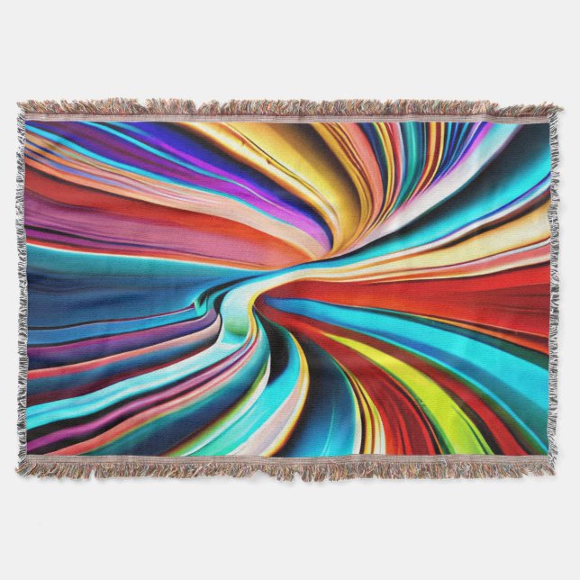 Cobertor Espirais e espirais vibrantes multicolores (Frente)