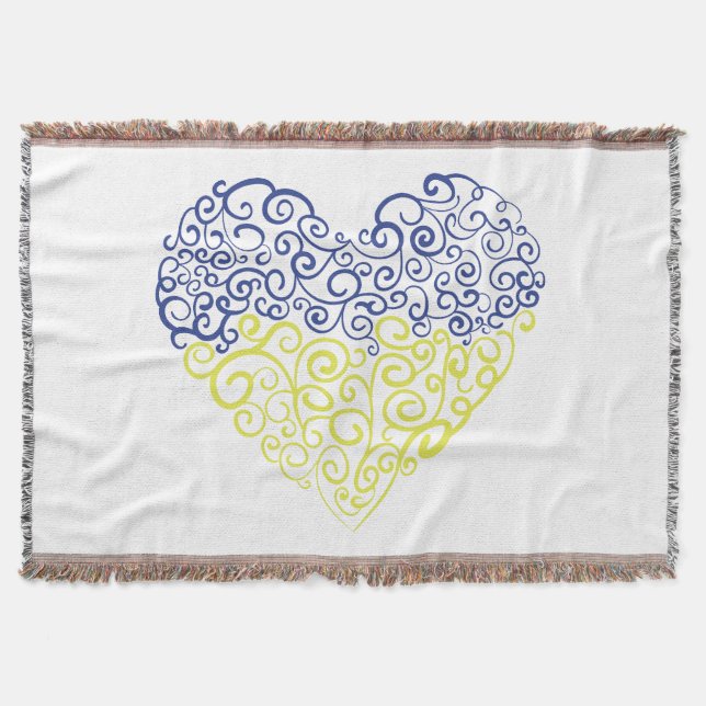 Cobertor Espiral espirra mehandi coração cores da bandeira  (Frente)